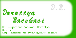 dorottya macskasi business card
